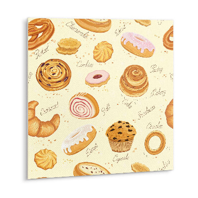 Vinyl tiles Donuts, croissants and muffins