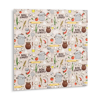 Vinyl tiles Bon appetite theme