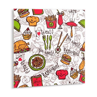 Self adhesive vinyl tiles Bon appetit restaurant