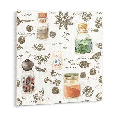 Self adhesive vinyl tiles Spices in jars