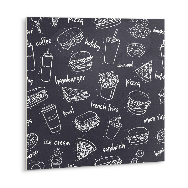 Vinyl tiles Cartoon fast food motifs