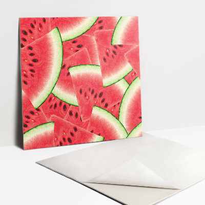 Vinyl tiles Pieces of red watermelon