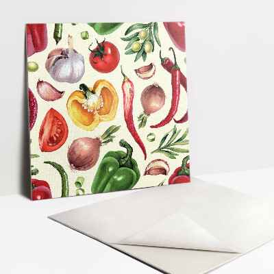 Vinyl tiles Colorful cartoon vegetables