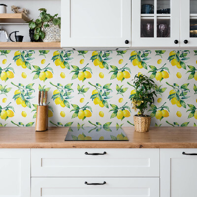 Vinyl tiles Sprigs of leaves and lemons