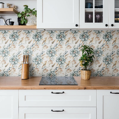 Vinyl tiles Painted flowers