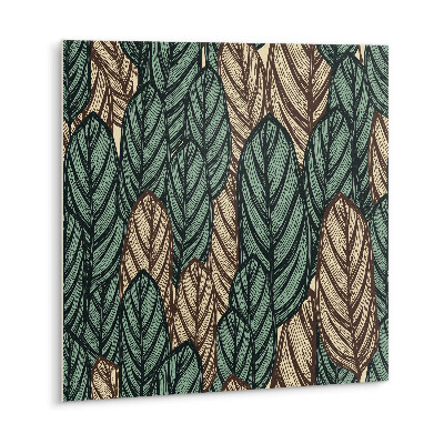 Vinyl tiles Drawn boho leaves