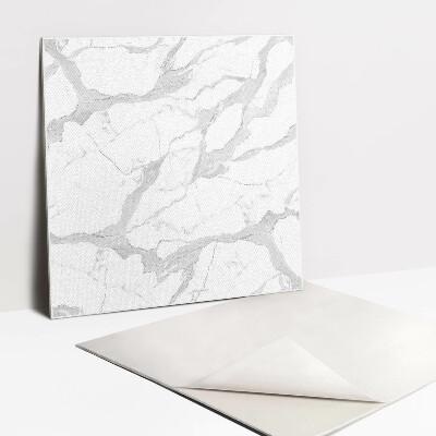 Vinyl flooring tiles White marble