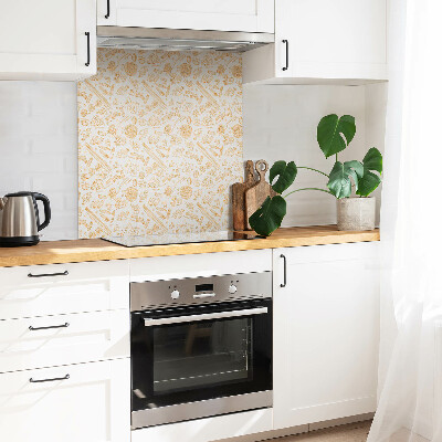 Vinyl tiles Yellow pasta motif