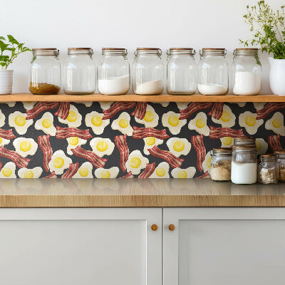 Vinyl wall tiles Bacon and eggs