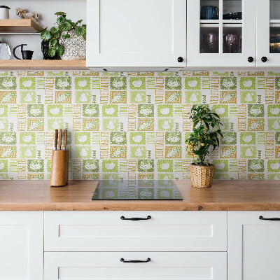 Vinyl wall tiles Vegetables and fruits