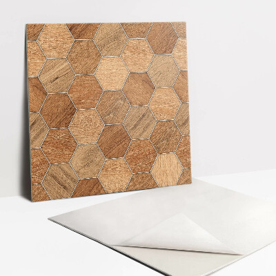 Vinyl tiles Wooden geometry