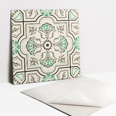 Vinyl tiles Green ornament