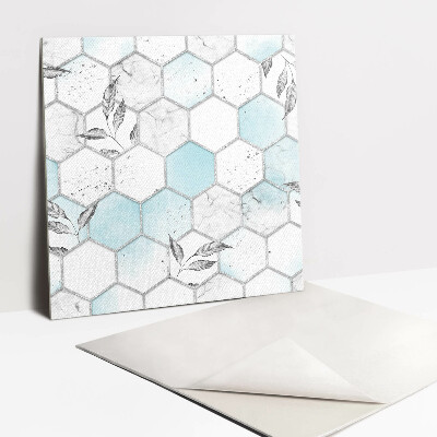 Vinyl tiles Hexagons and leaves
