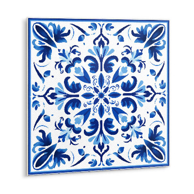 Vinyl flooring tiles Blue ornament