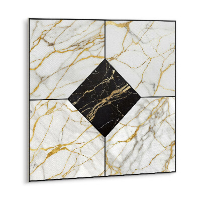 Self adhesive vinyl floor tiles Golden marble veins