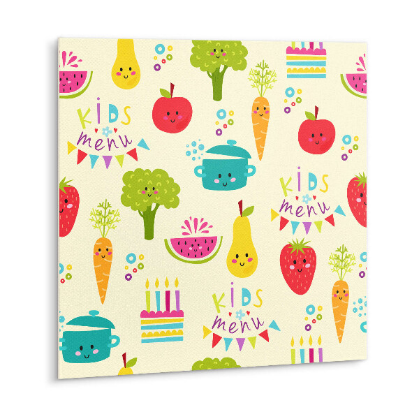 Vinyl wall tiles Cartoon vegetables and fruits