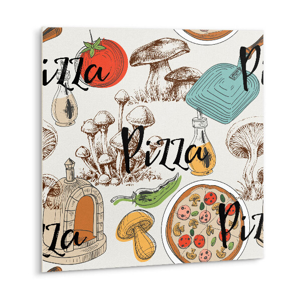 Vinyl wall tiles Cartoon pizza motif