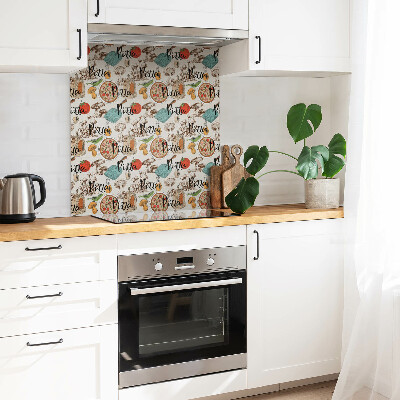 Vinyl wall tiles Cartoon pizza motif