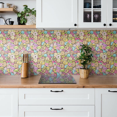 Vinyl tiles Colorful cartoon sweets