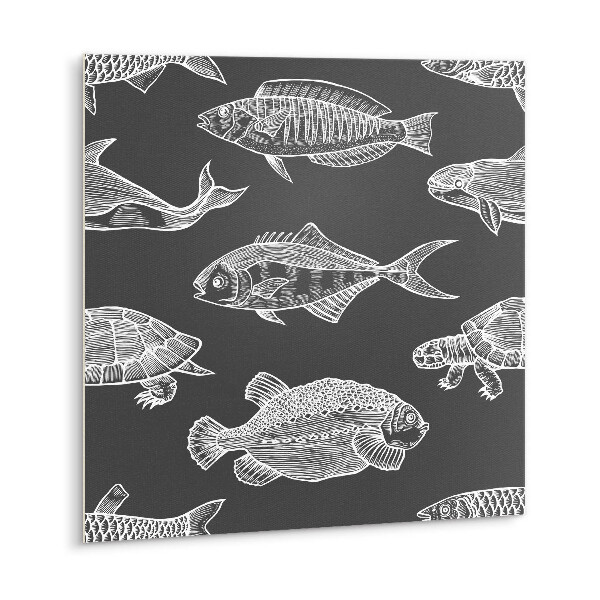 Self adhesive vinyl floor tiles Cartoon fish and turtle