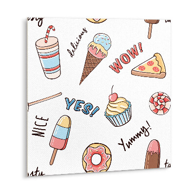 Self adhesive vinyl floor tiles Ice cream and cupcakes