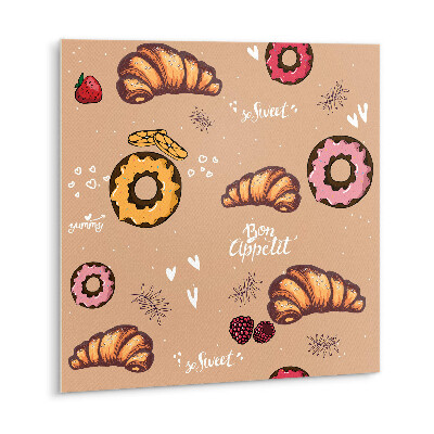 Vinyl tiles Sweets croissant and donut