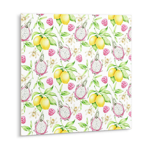 Self adhesive vinyl tiles Dragon fruit and lemon