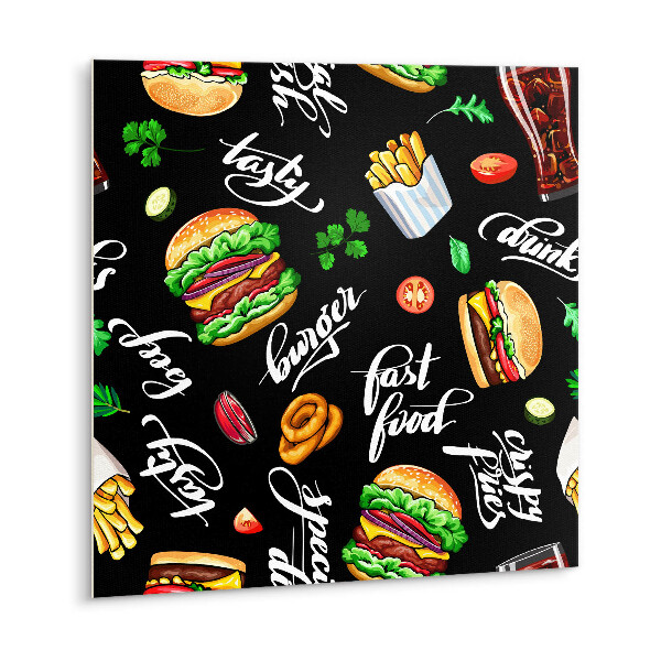 Vinyl tiles Fast food motifs