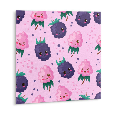 Vinyl tiles Pink cartoon fruits