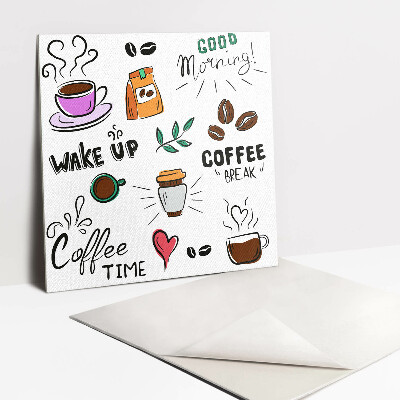 Vinyl tiles Cartoon coffee