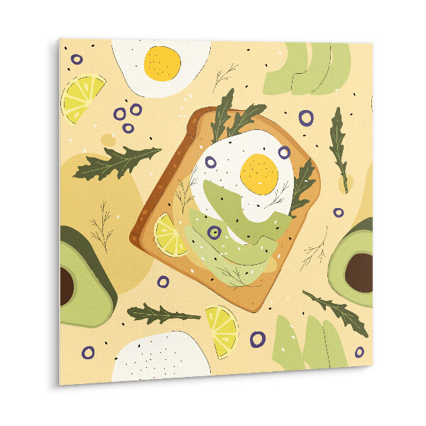 Vinyl tiles Toast with avocado and egg