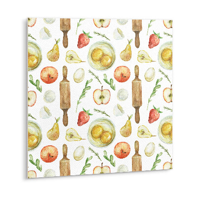 Vinyl tiles Apple and pear fruits