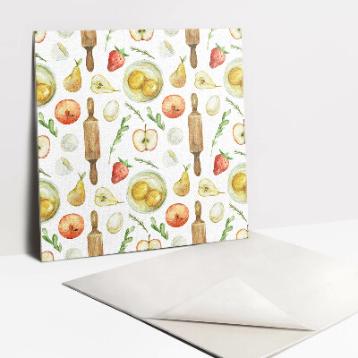 Vinyl tiles Apple and pear fruits