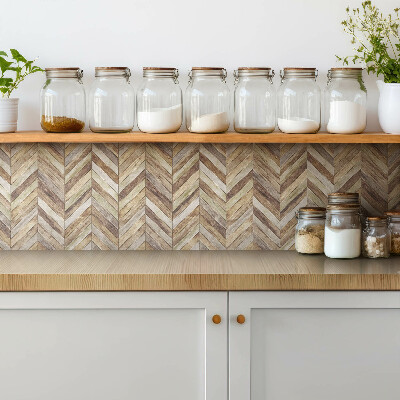 Vinyl tiles Herringbone-shaped boards