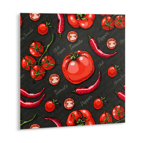 Vinyl wall tiles Peppers and tomato