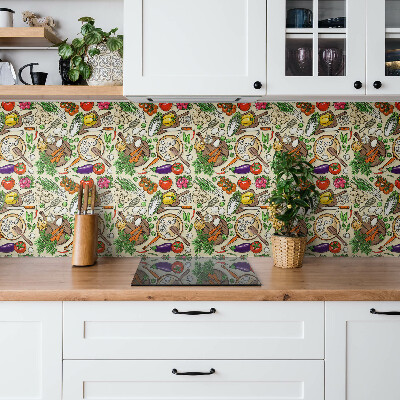 Vinyl wall tiles Cartoon colorful vegetables