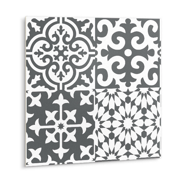 Vinyl tiles Gray tiles with a Portuguese motif