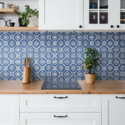 Self adhesive vinyl floor tiles Blue Portuguese tile