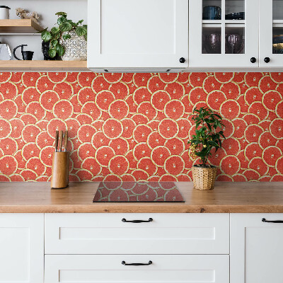Vinyl tiles Red grapefruit slices