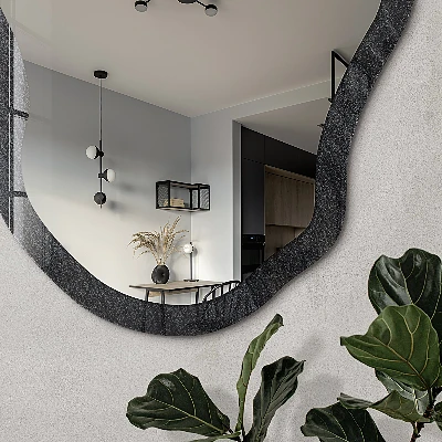Irregular printed mirror Stone structure