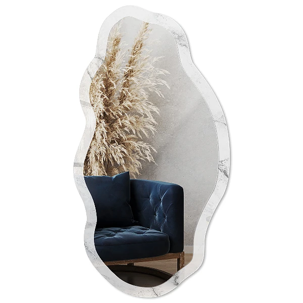 Irregular printed mirror Gray elegance
