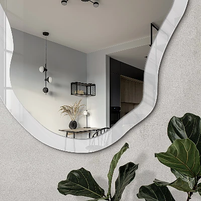 Irregular printed mirror Waves of elegance