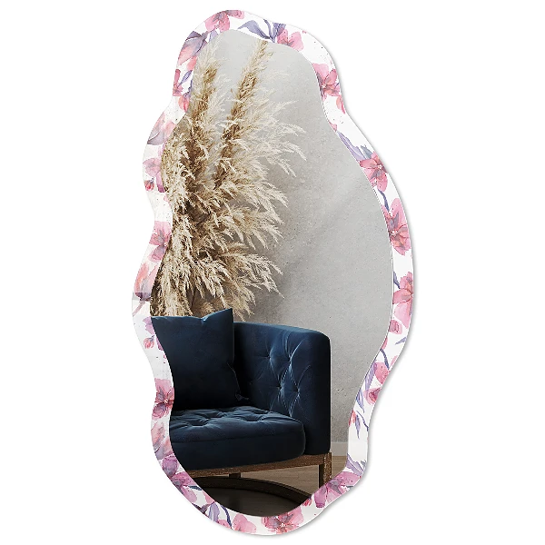 Irregular printed mirror Floral watercolor