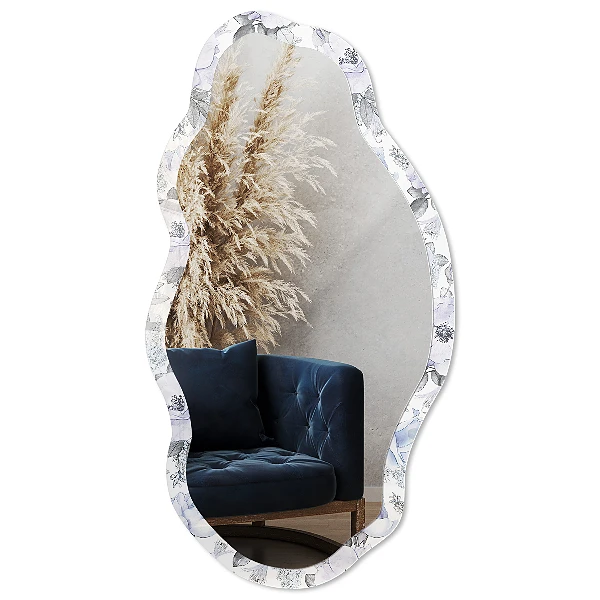Irregular printed mirror Floral pattern