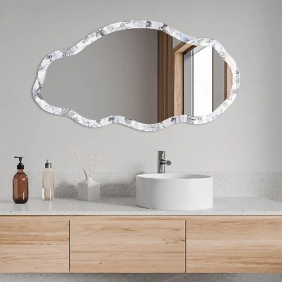 Irregular printed mirror Floral pattern