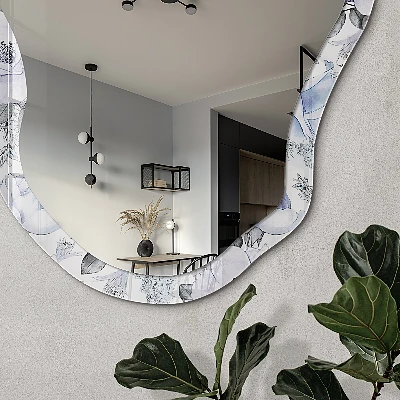 Irregular printed mirror Floral pattern
