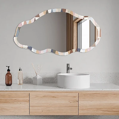 Irregular printed mirror Pastel geometry