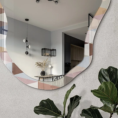 Irregular printed mirror Pastel geometry