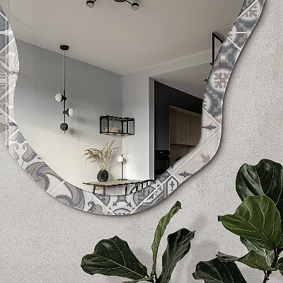 Irregular printed mirror Classic tiles