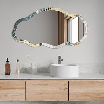 Irregular printed mirror Geometric mosaic